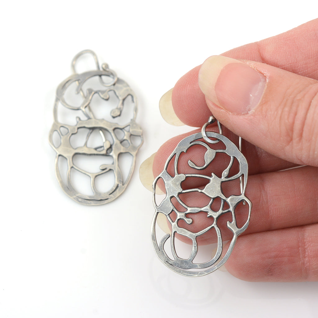 Oval Vine Earrings - Size Small - Ready to Ship
