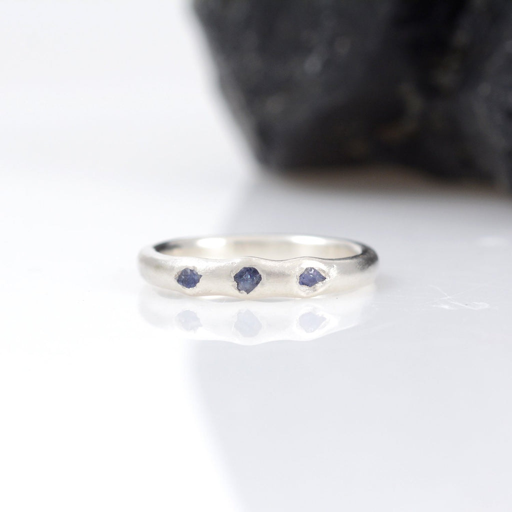 custom order rough sapphire ring - Beth Cyr Handmade Jewelry
