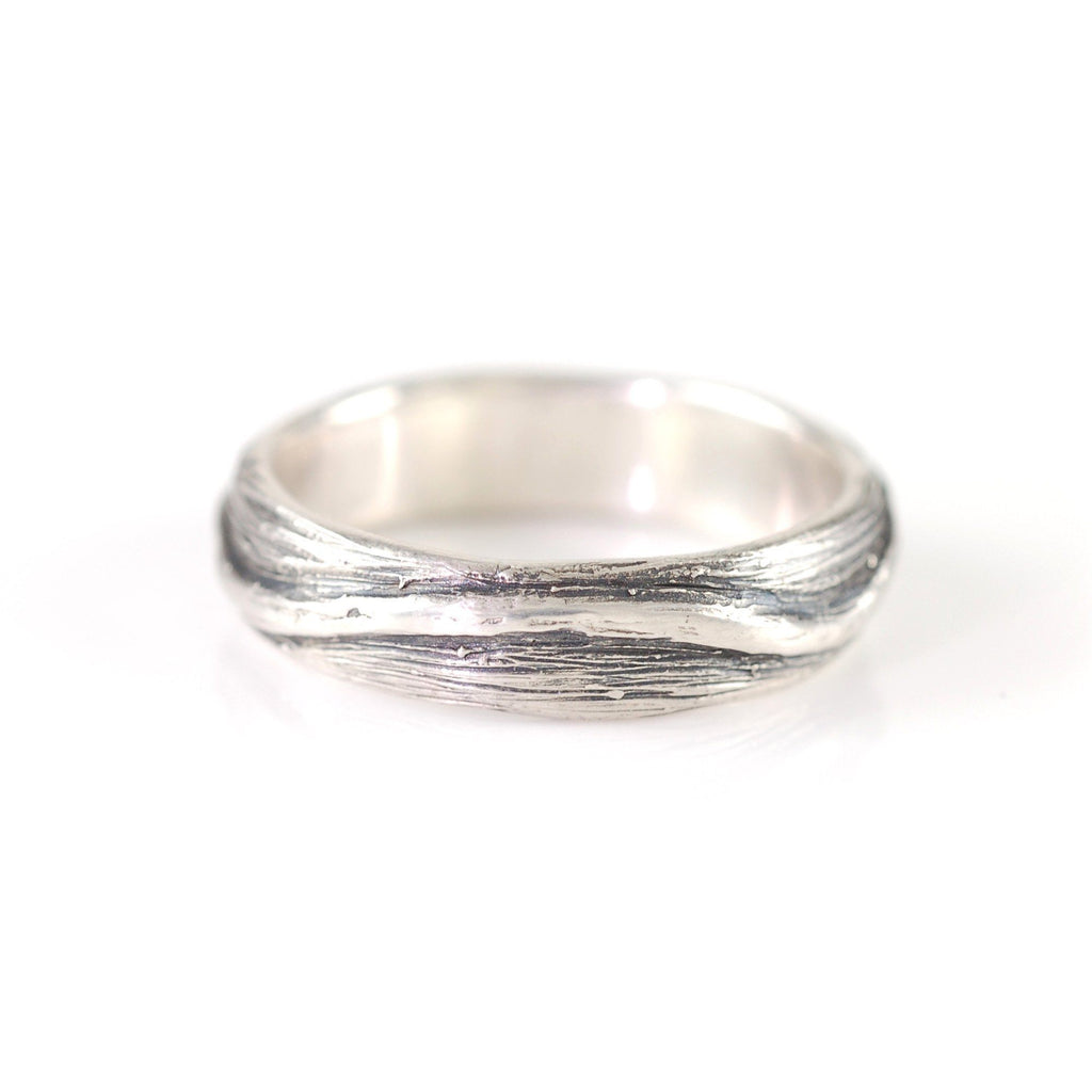 Shadowed Vine Ring in Palladium Sterling Silver - size 8.5 - Ready to Ship - Beth Cyr Handmade Jewelry