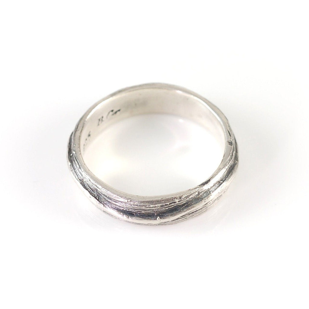 Shadowed Vine Ring in Palladium Sterling Silver - size 8.5 - Ready to Ship - Beth Cyr Handmade Jewelry