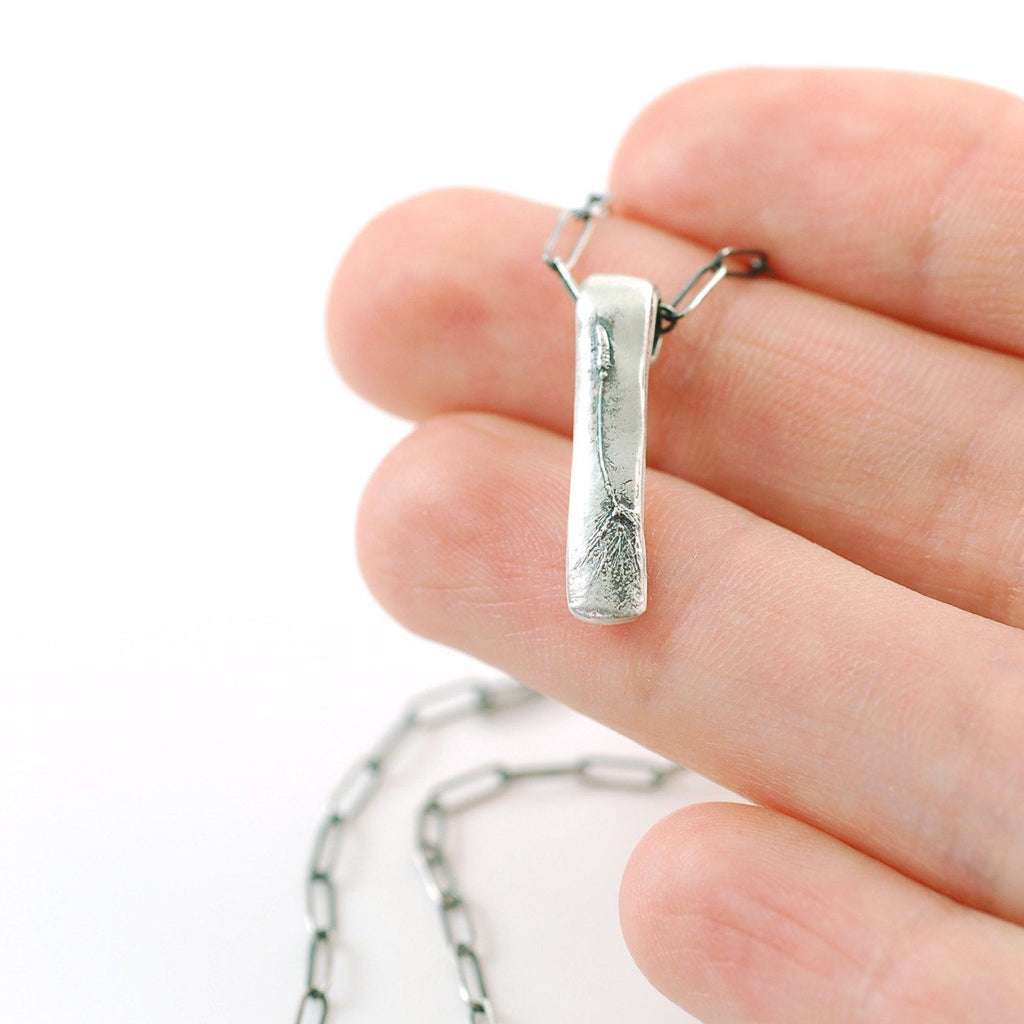 Dandelion Single Seed Pendant in Sterling Silver - Ready to Ship - Beth Cyr Handmade Jewelry