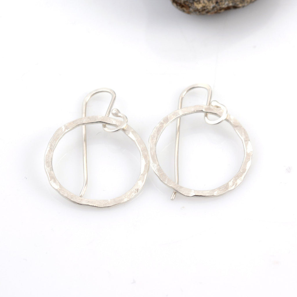 Reserved for Amanda - Small Hammered Circle Hoop Earrings - Ready to ship - Beth Cyr Handmade Jewelry