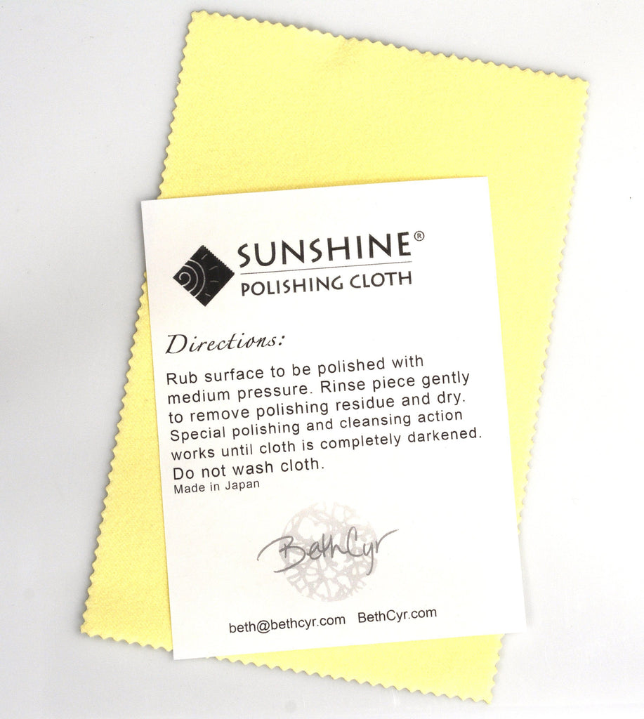 Sunshine Polishing Cloth  Sterling Silver Jewelry Cleaning Cloth