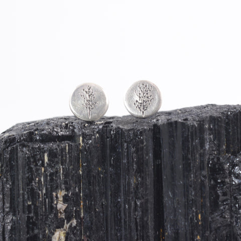 Tiny Tree Post Earrings - Extra Small - Thin Deciduous Trees - Sterling Silver - Ready to Ship