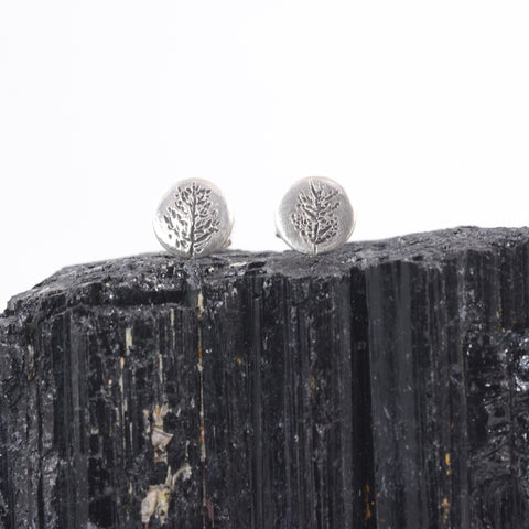 Tiny Tree Post Earrings - Extra Small - Full Deciduous Tree - Sterling Silver - Ready to Ship