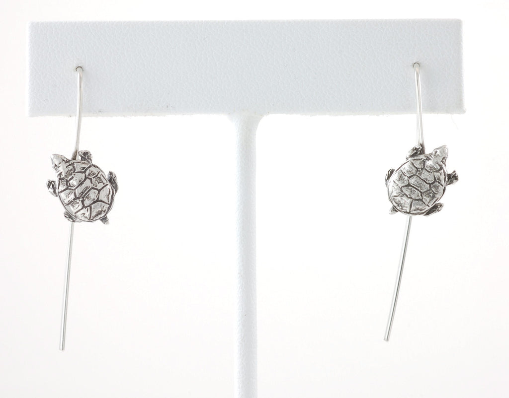 Turtle Earrings in Sterling Silver - Ready to Ship - Beth Cyr Handmade Jewelry