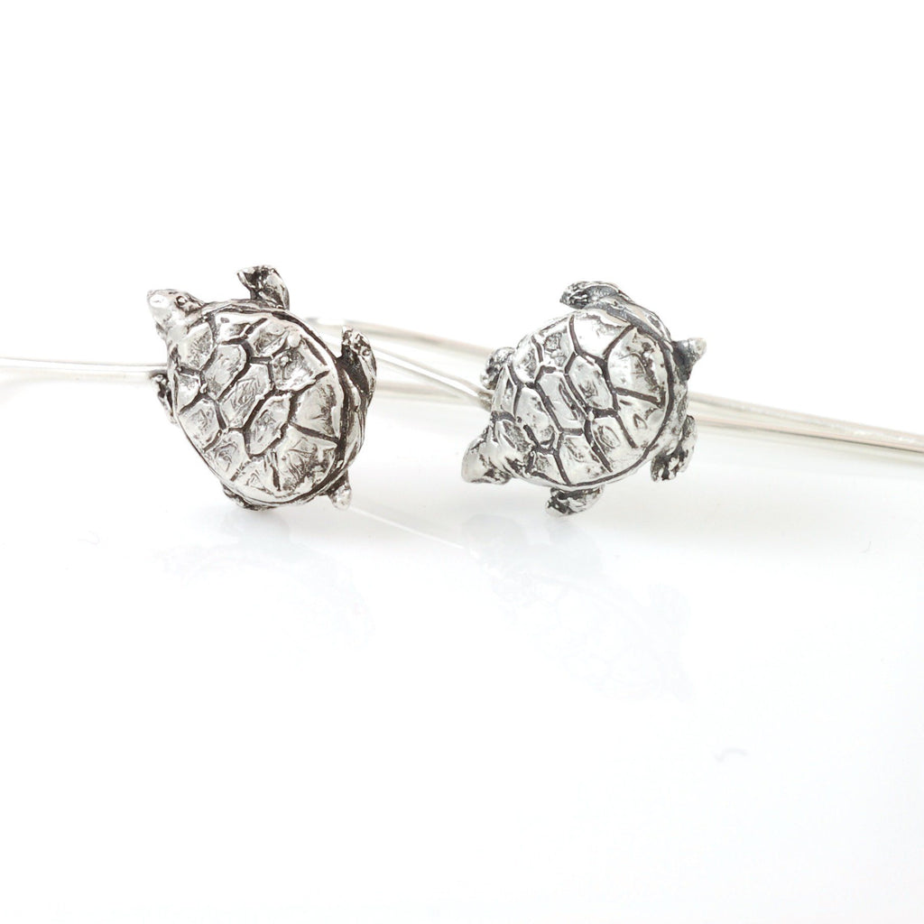 Turtle Earrings in Sterling Silver - Ready to Ship - Beth Cyr Handmade Jewelry