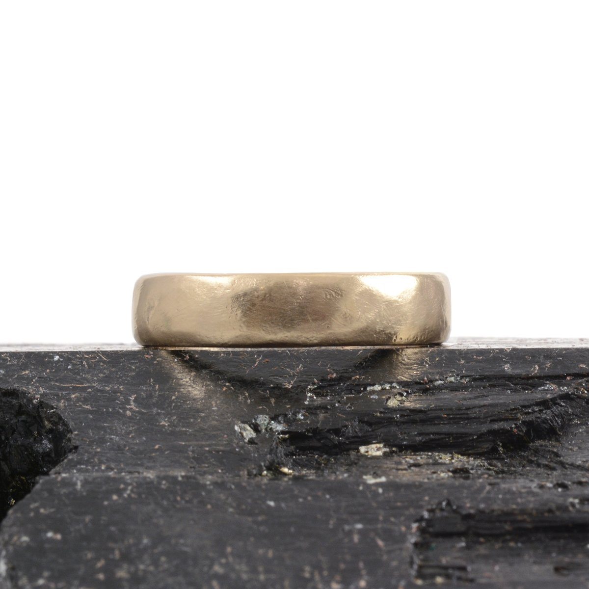Worn Texture Wedding Rings in Yellow Gold - Made to Order - Beth Cyr Handmade Jewelry
